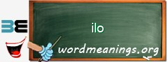 WordMeaning blackboard for ilo